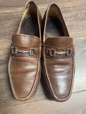Peter Millar Men's Brown Leather Bit Loafers